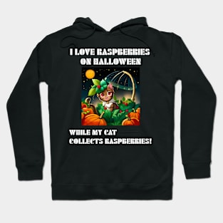 cat raspberry Halloween Hoodie